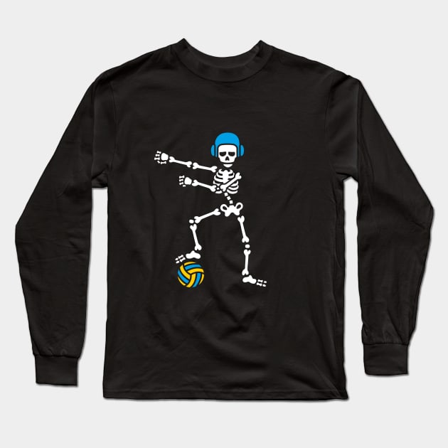 Water polo FLOSS FLOSSING skeleton Halloween Long Sleeve T-Shirt by LaundryFactory